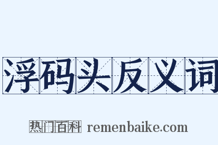 浮码头反义词是什么意思的图片